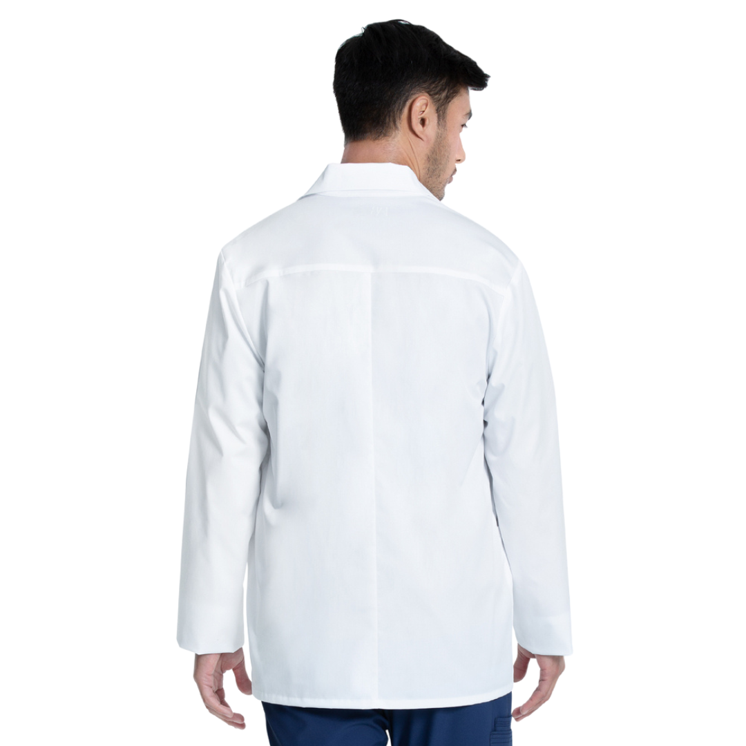 Bata clínica hombre Cherokee Blanca CK401, detalle 3 - Uniformes Clínicos Sami