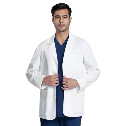 Bata clínica hombre Cherokee Blanca CK401 - Uniformes Clínicos Sami