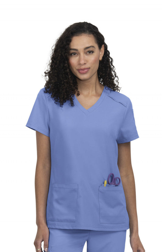 Polera Clínica Mujer C101 Cureology Koi Celeste