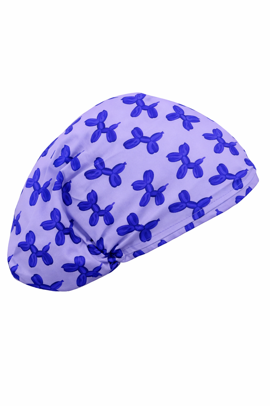 Gorro Clinico Lycra Mujer Poodle Party Azul