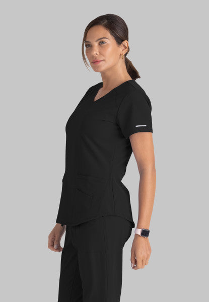 Polera Clínica Mujer Sk101 Negro Skechers