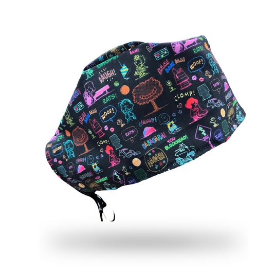Gorro clínico hombre estampado Snoopy Neon - Uniformes Clínicos Sami