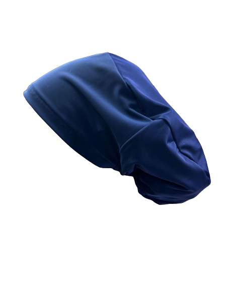 Gorro clínico mujer azul marino estampado Lycra - Uniformes Clínicos Sami