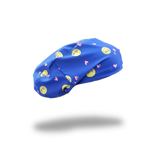 Gorro clínico mujer estampado Cofia Lycra Happy - Uniformes Clínicos Sami