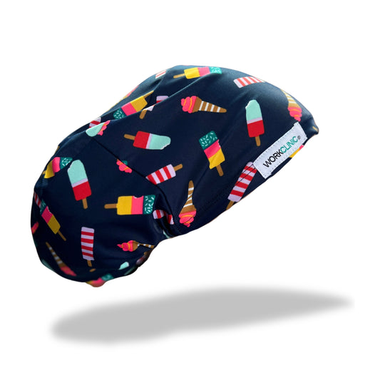 Gorro clínico mujer estampado Cofia Lycra Paletas - Uniformes Clínicos Sami
