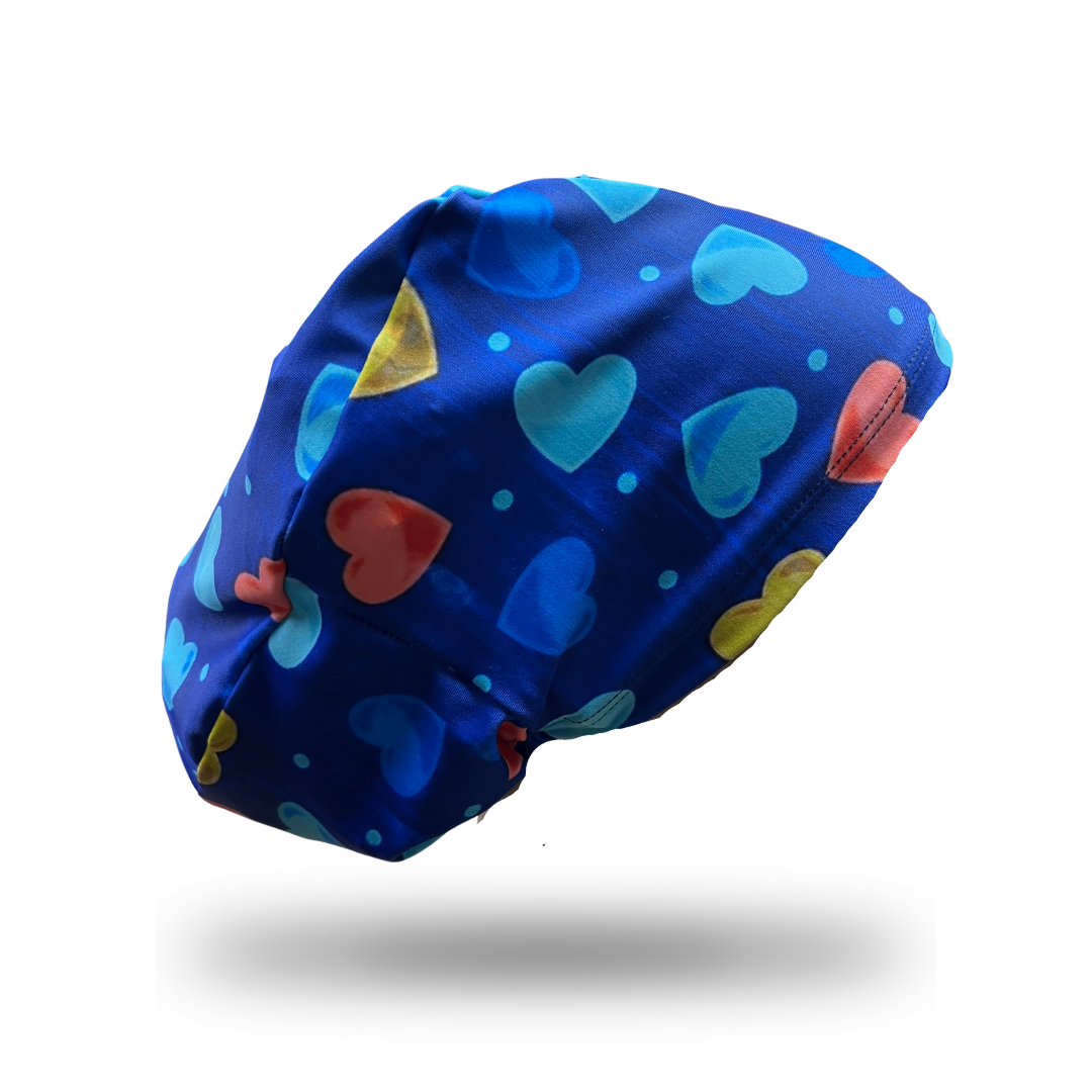 Gorro clínico mujer estampado Cofia Lycra Xoxo - Uniformes Clínicos Sami