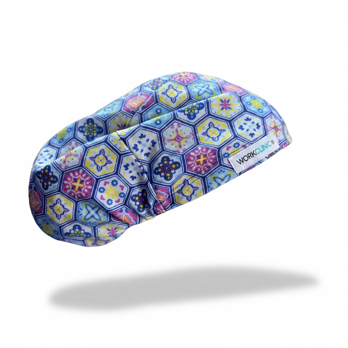 Gorro clínico mujer estampado lycra Geometría Viva - Uniformes Clínicos Sami