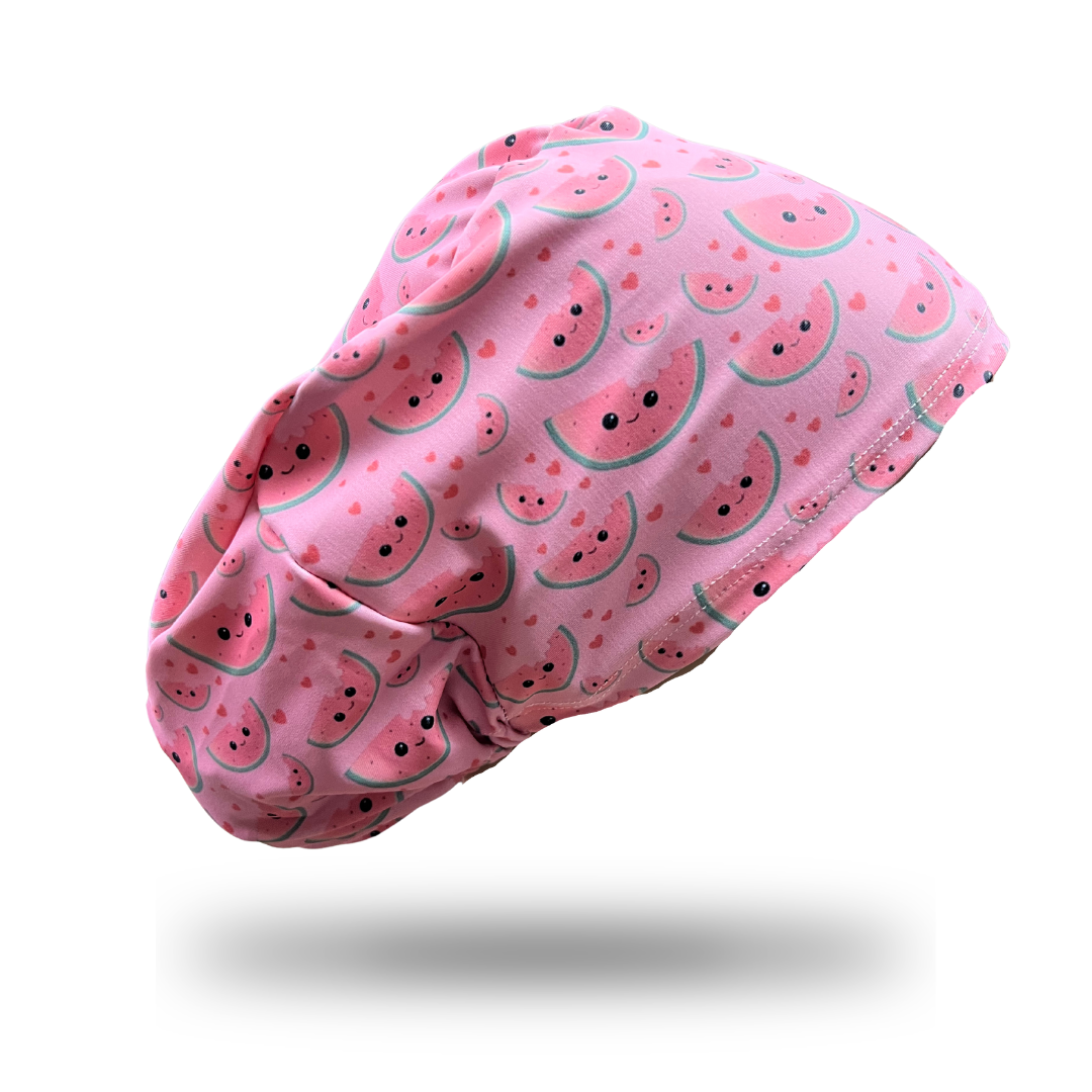 Gorro clínico mujer estampado Lycra Sandia - Uniformes Clínicos Sami
