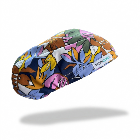 Gorro clínico mujer estampado lycra Tropic Chic - Uniformes Clínicos Sami