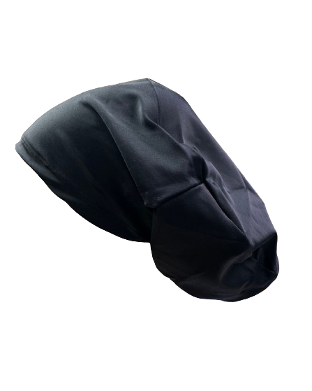 Gorro clínico mujer negro estampado Cofia Lycra - Uniformes Clínicos Sami