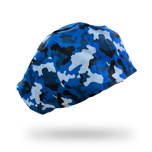 Gorro Clínico Hombre Antifluido Militar Azul