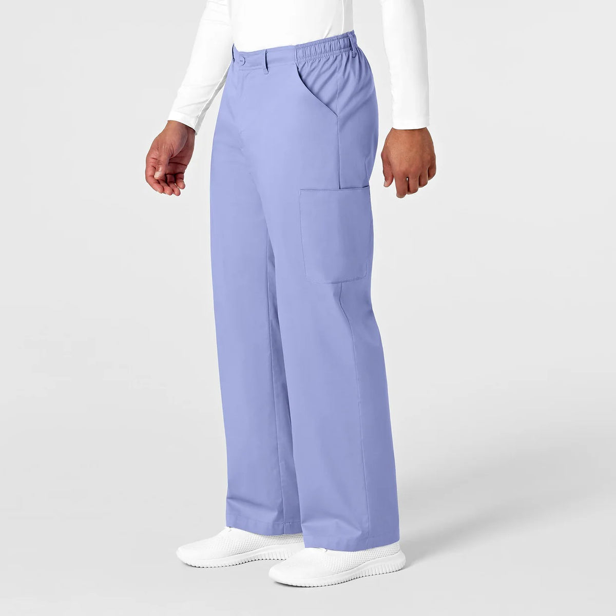 Pantalón clínico hombre celeste WonderWink WonderWORK, detalle 3 - Uniformes Clínicos Sami