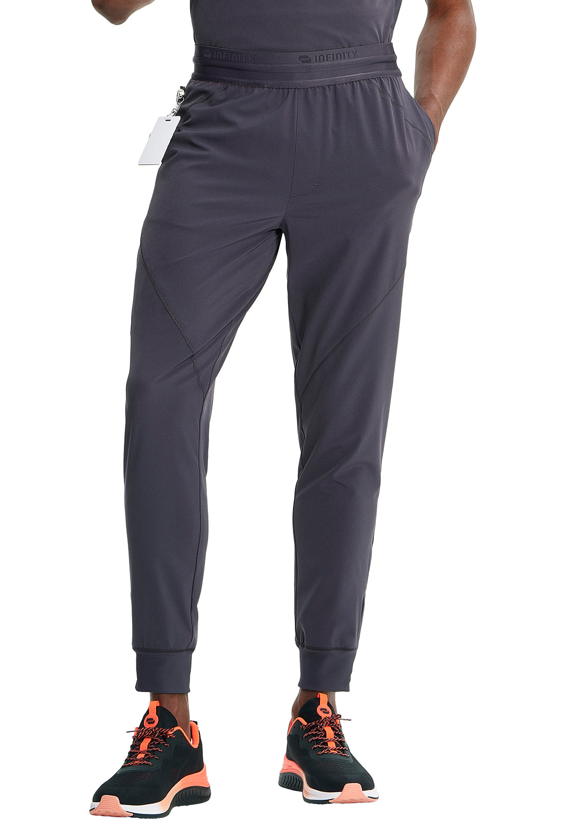 Pantalón clínico hombre gris Cherokee Infinity Jogger IN204a PWT, vista trasera - Uniformes Clínicos Sami