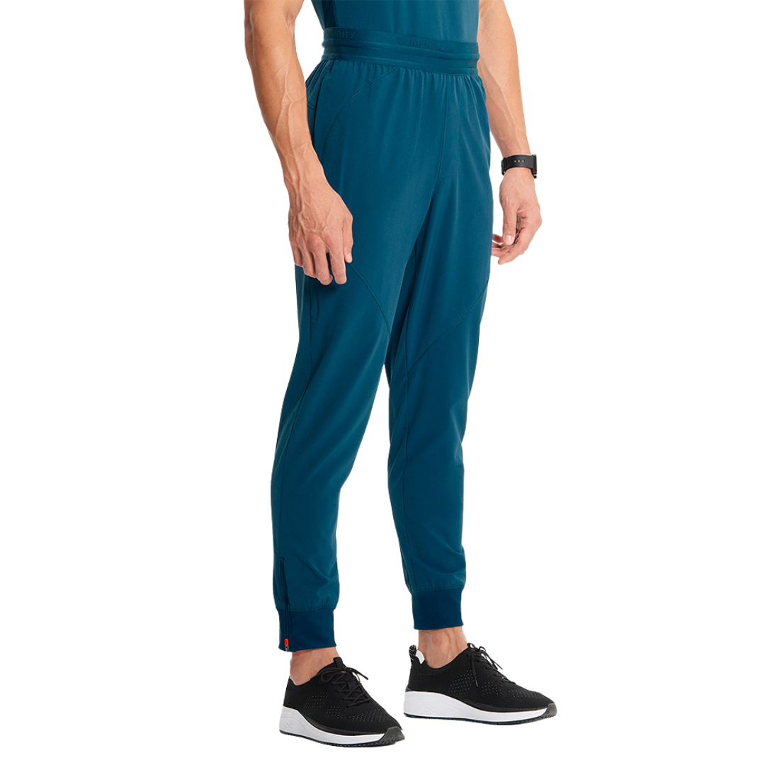 Pantalón clínico hombre petróleo Cherokee Infinity Jogger IN204a Caribean, vista trasera - Uniformes Clínicos Sami