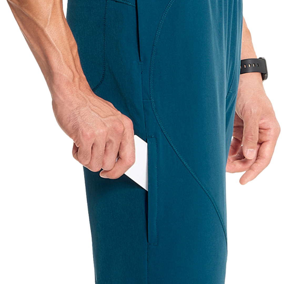 Pantalón clínico hombre petróleo Cherokee Infinity Jogger IN204a Caribean, detalle 2 - Uniformes Clínicos Sami