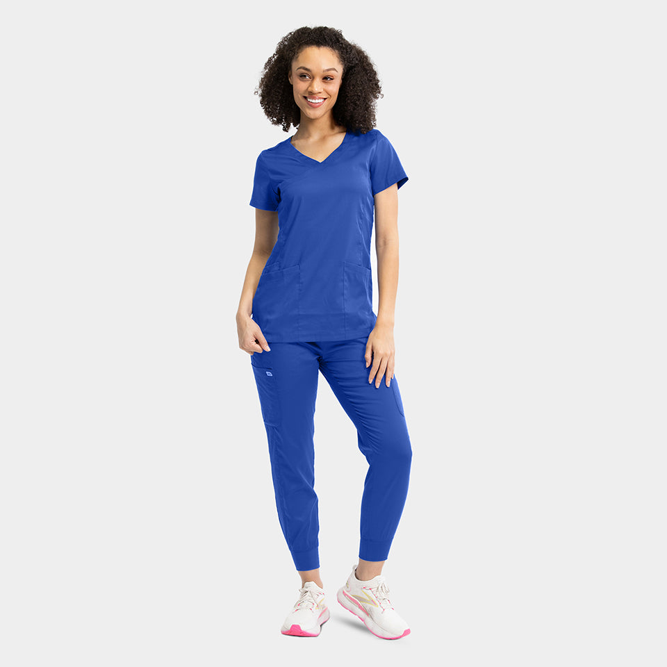 Pantalón clínico mujer azul rey Jogger EDGE 6803, detalle 3 - Uniformes Clínicos Sami