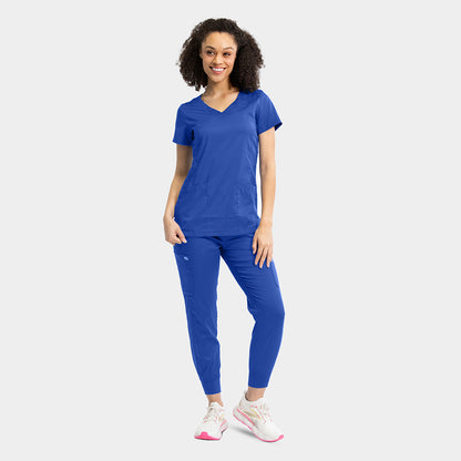 Pantalón clínico mujer azul rey Jogger EDGE 6803, detalle 3 - Uniformes Clínicos Sami