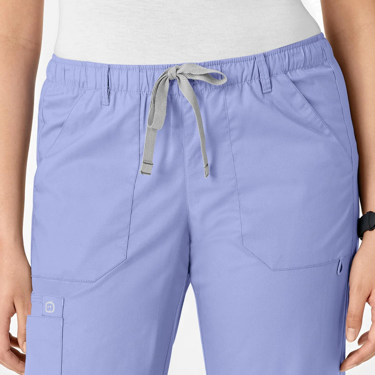 Pantalón clínico mujer celeste WonderWink WonderWORK, detalle 6 - Uniformes Clínicos Sami