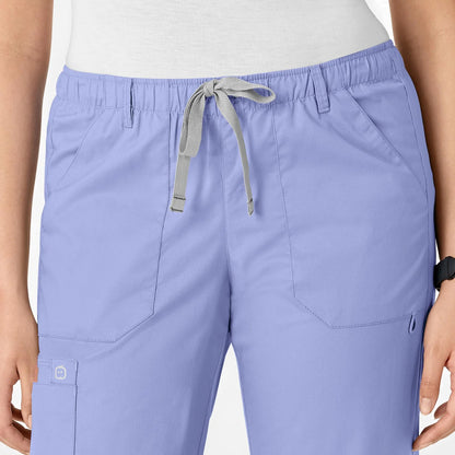 Pantalón clínico mujer celeste WonderWink WonderWORK, detalle 6 - Uniformes Clínicos Sami