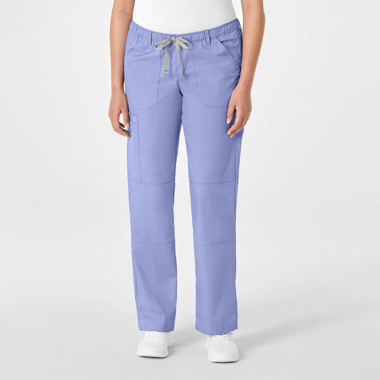 Pantalón clínico mujer celeste WonderWink WonderWORK - Uniformes Clínicos Sami