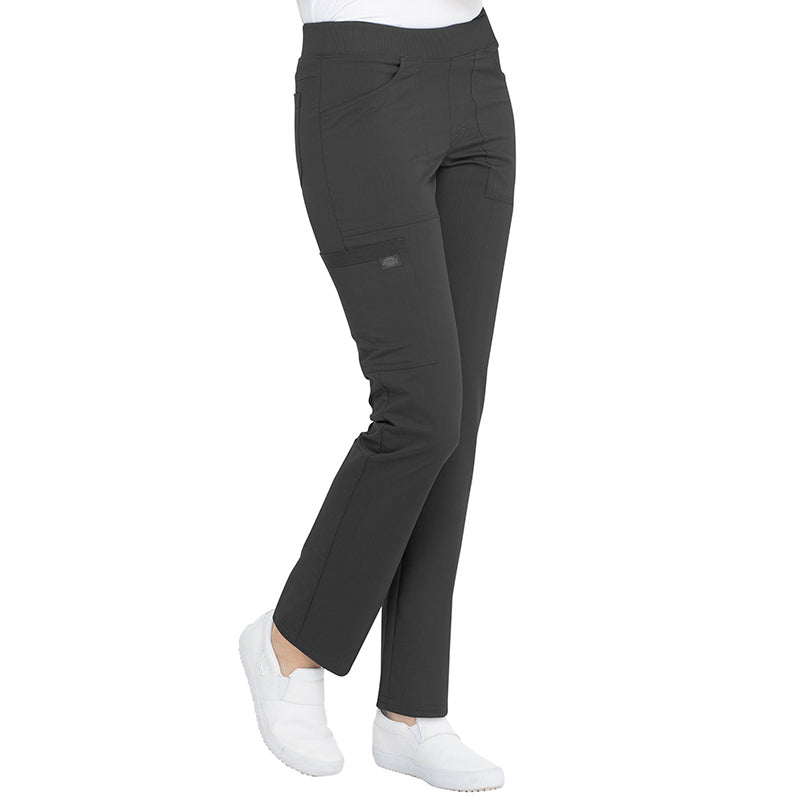 Pantalón clínico mujer gris Dickies DK135, vista trasera - Uniformes Clínicos Sami