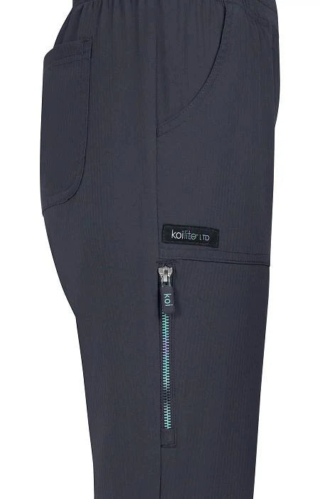 Pantalón clínico mujer gris oscuro Koi Lite 779L-77, detalle 2 - Uniformes Clínicos Sami