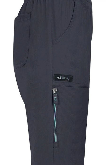 Pantalón clínico mujer gris oscuro Koi Lite 779L-77, detalle 2 - Uniformes Clínicos Sami