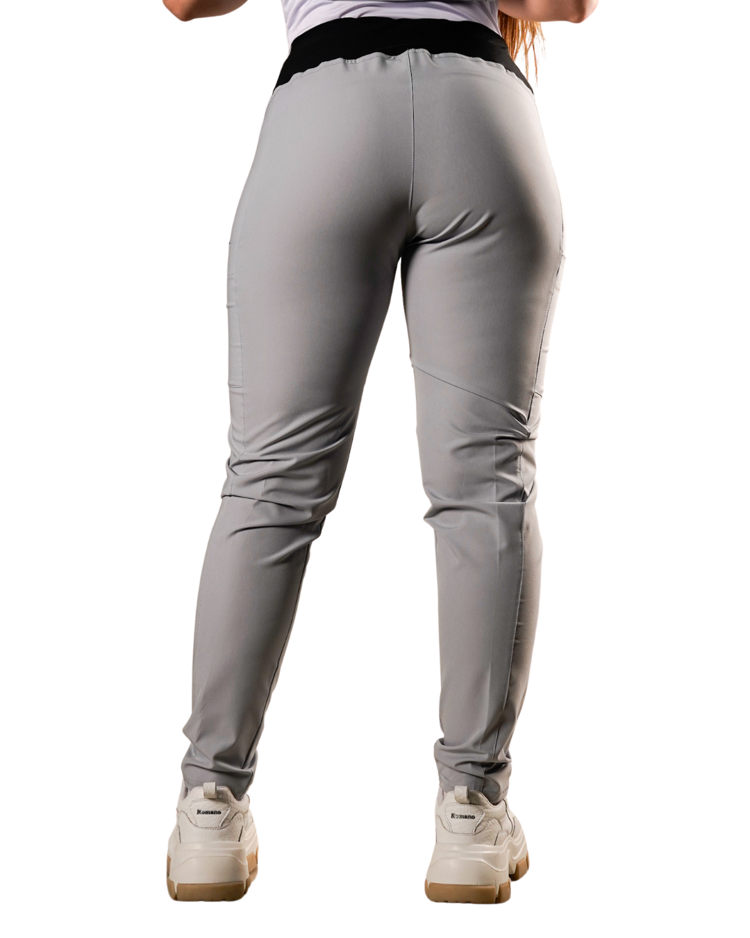Pantalón clínico mujer gris Valere Flex 5022, vista trasera - Uniformes Clínicos Sami