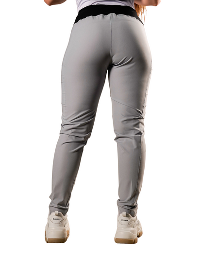 Pantalón clínico mujer gris Valere Flex 5022, vista trasera - Uniformes Clínicos Sami