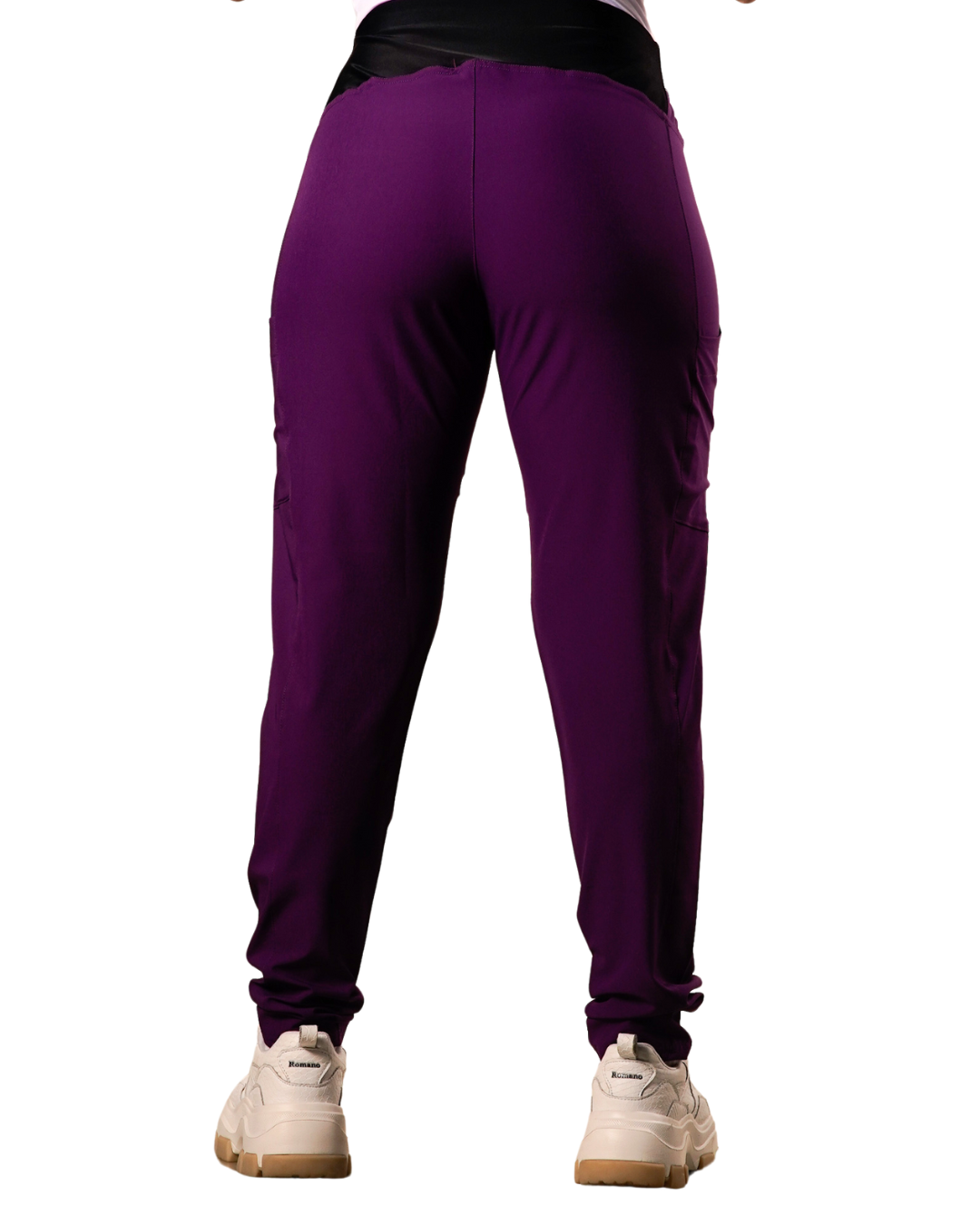 Pantalón clínico mujer morado Valere Flex 5022, vista trasera - Uniformes Clínicos Sami