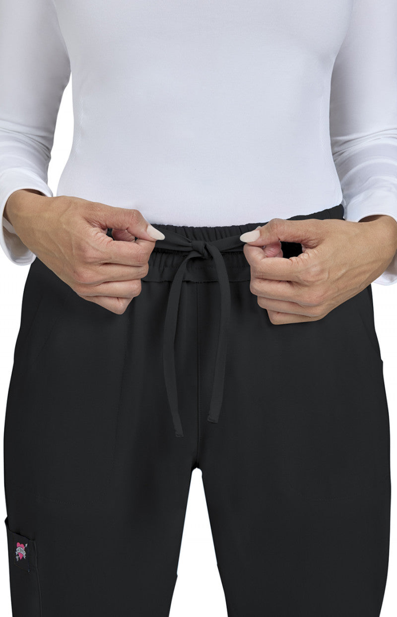 Pantalón clínico mujer negro Betsey Johnson Bergamot B706, vista trasera - Uniformes Clínicos Sami