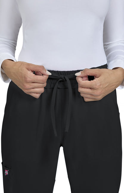 Pantalón clínico mujer negro Betsey Johnson Bergamot B706, vista trasera - Uniformes Clínicos Sami