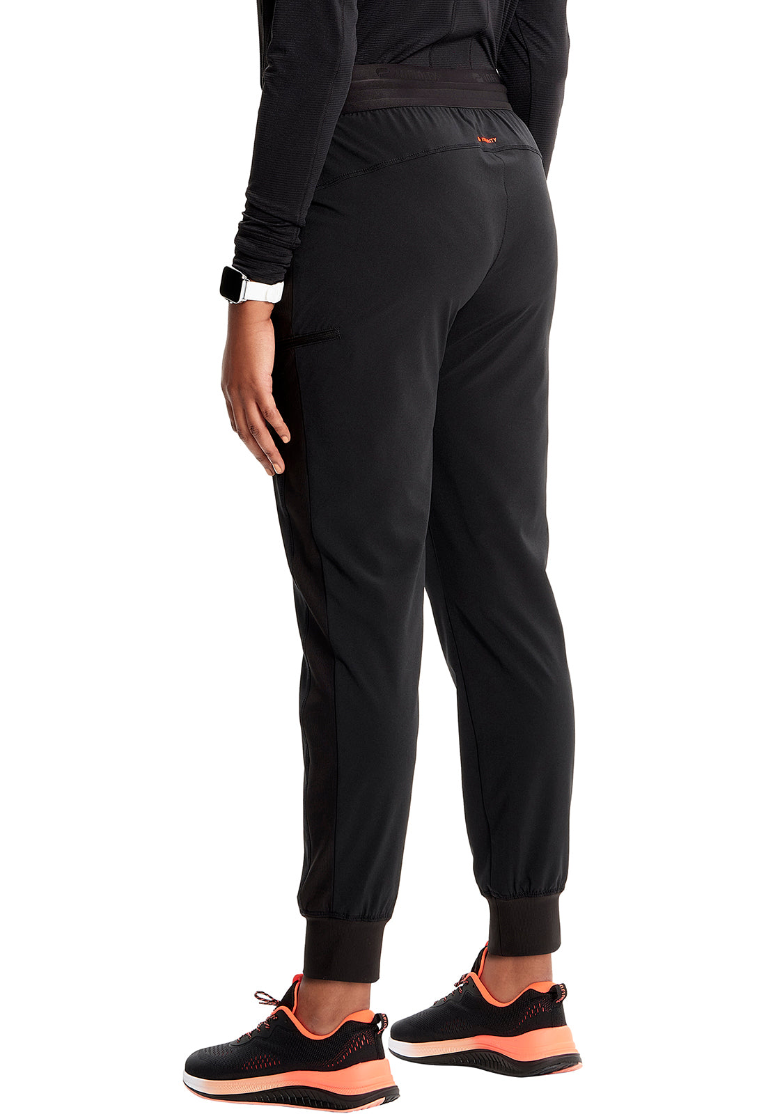 Pantalón clínico mujer negro Cherokee Infinity IN122a GNR8, detalle 2 - Uniformes Clínicos Sami