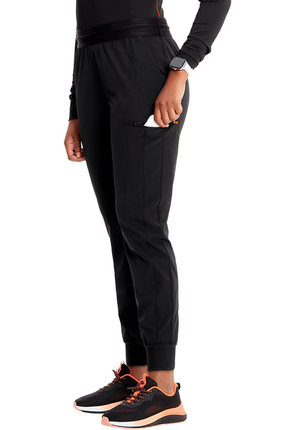 Pantalón clínico mujer negro Cherokee Infinity IN122a GNR8, vista trasera - Uniformes Clínicos Sami