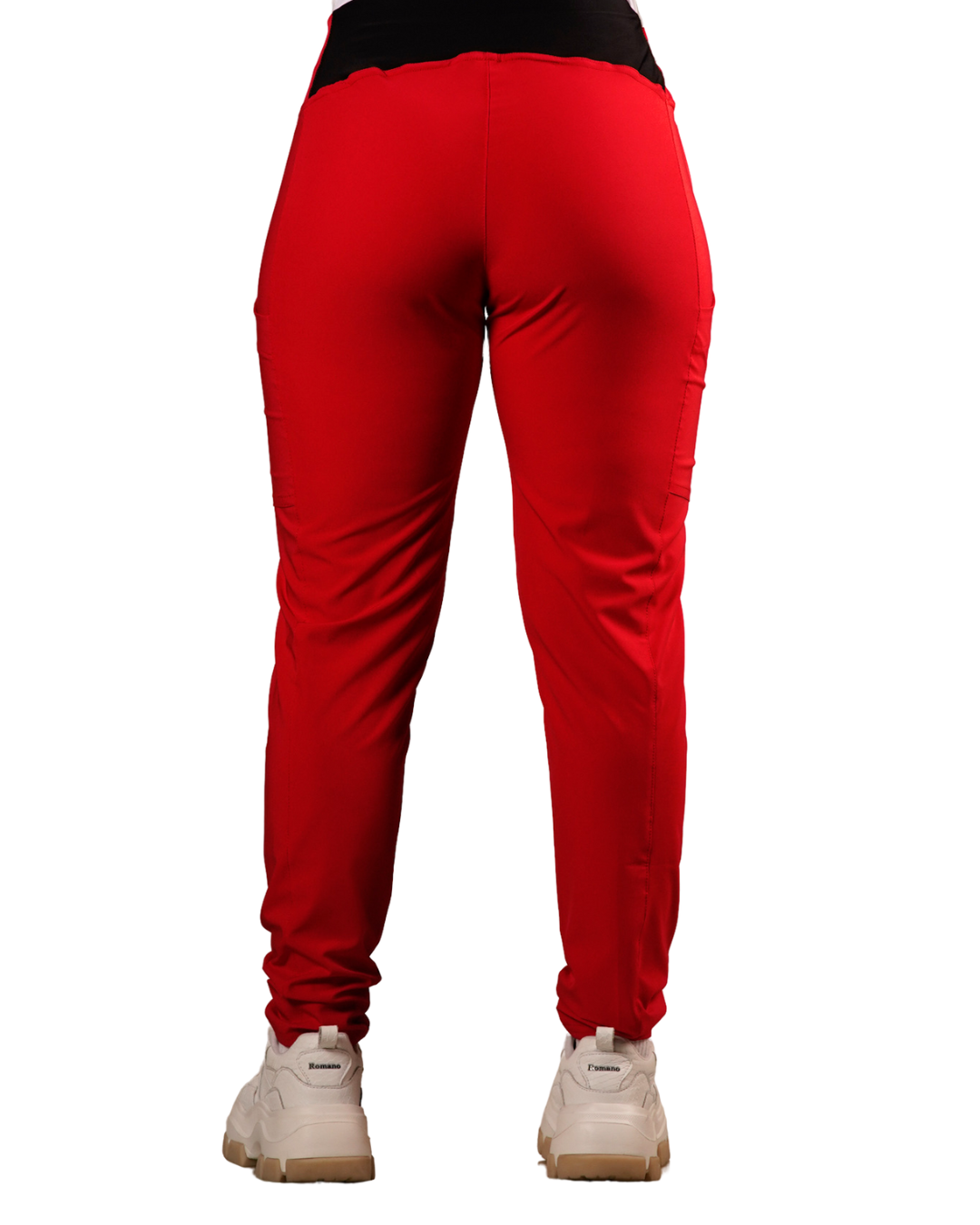 Pantalón clínico mujer rojo Valere Flex 5022, vista trasera - Uniformes Clínicos Sami