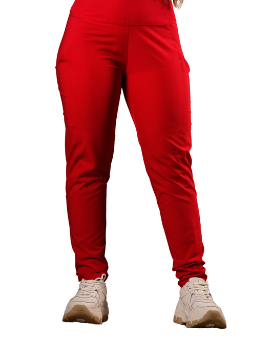 Pantalón clínico mujer rojo Valere Flex 5022 - Uniformes Clínicos Sami