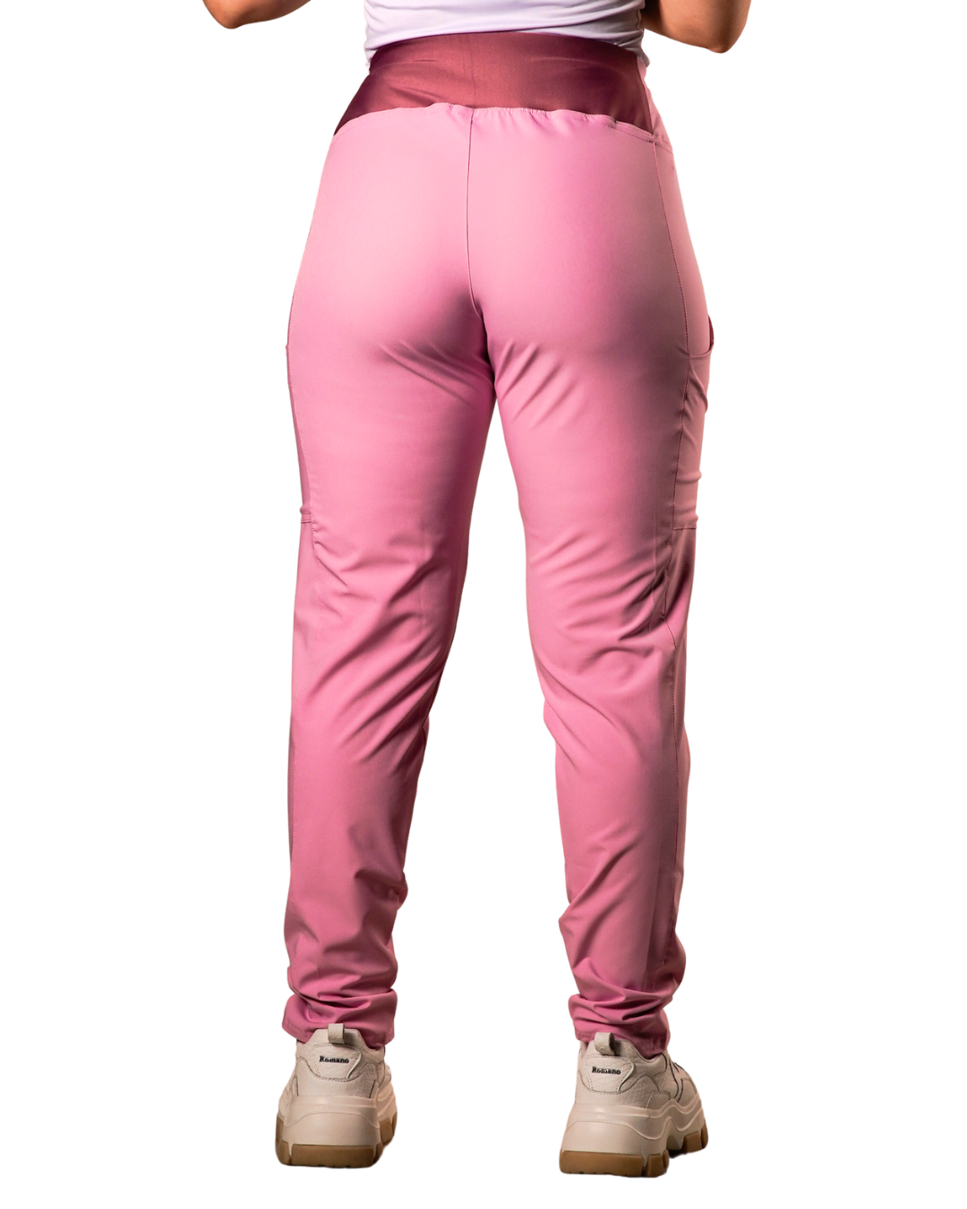 Pantalón clínico mujer rosa Valere Flex 5022, vista trasera - Uniformes Clínicos Sami