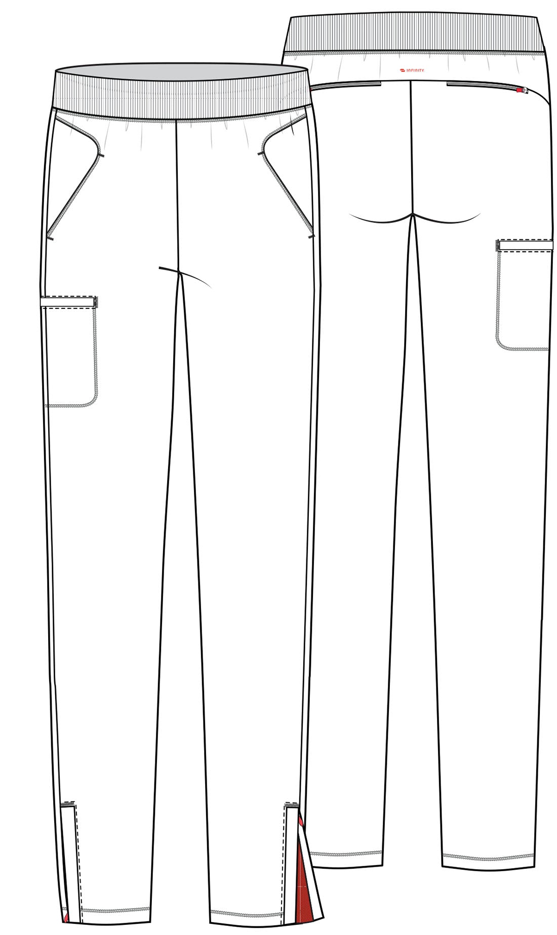 Pantalón clínico mujer verde Cherokee Infinity IN120a Energy GNEN, detalle 4 - Uniformes Clínicos Sami