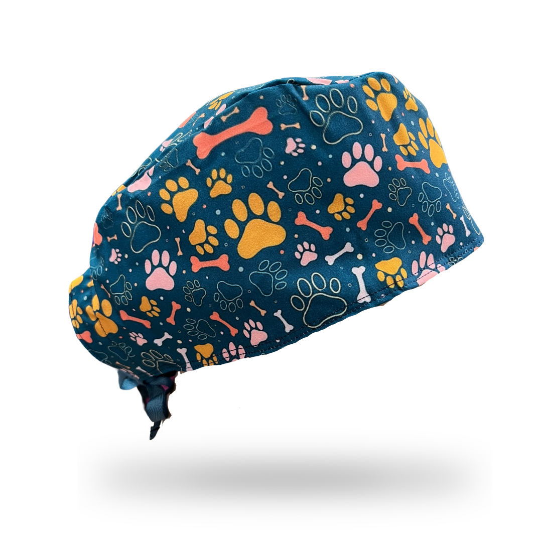 Gorro Clínico Hombre Antifluido Patitas Veterinario