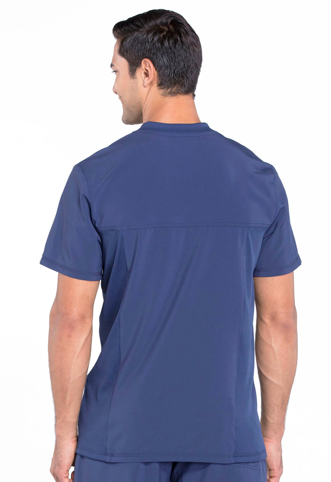 Polera clínica hombre azul marino Cherokee Infinity NYPS Legacy, detalle 3 - Uniformes Clínicos Sami
