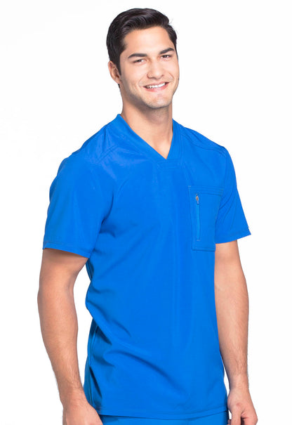 Polera clínica hombre azul rey Cherokee Infinity CK910a RYPS Legacy, detalle 2 - Uniformes Clínicos Sami