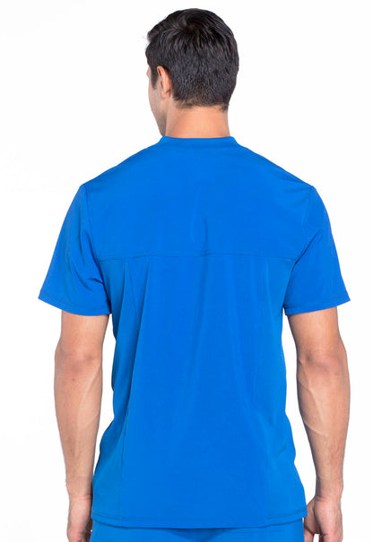 Polera clínica hombre azul rey Cherokee Infinity CK910a RYPS Legacy, detalle 3 - Uniformes Clínicos Sami