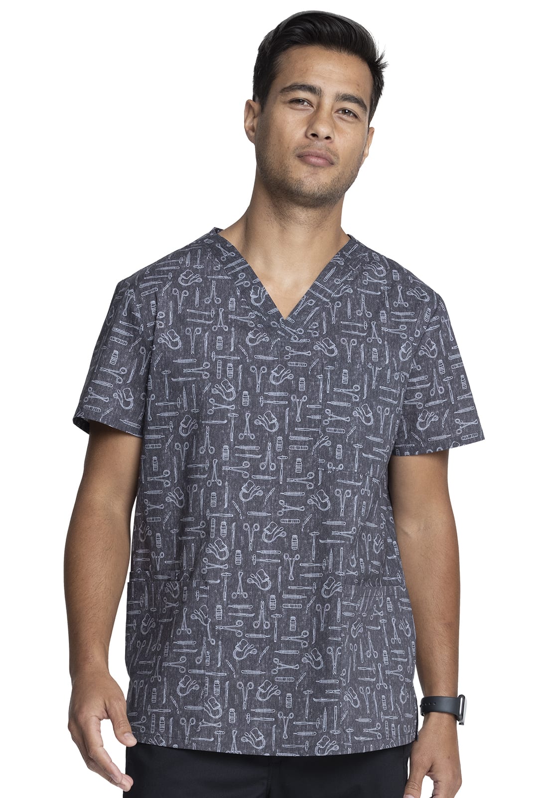 Polera clínica hombre Cherokee Estampada ITHP CK691 - Uniformes Clínicos Sami