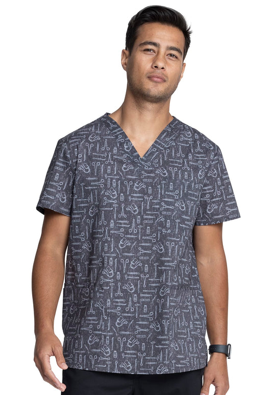 Polera clínica hombre Cherokee Estampada ITHP CK691 - Uniformes Clínicos Sami
