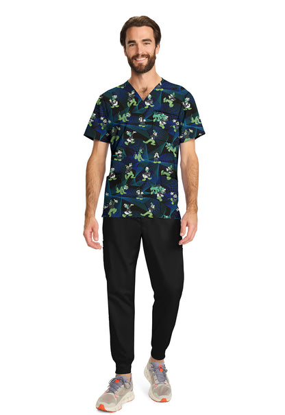 Polera clínica hombre Cherokee Estampada MKIH Mickey TF740, detalle 3 - Uniformes Clínicos Sami