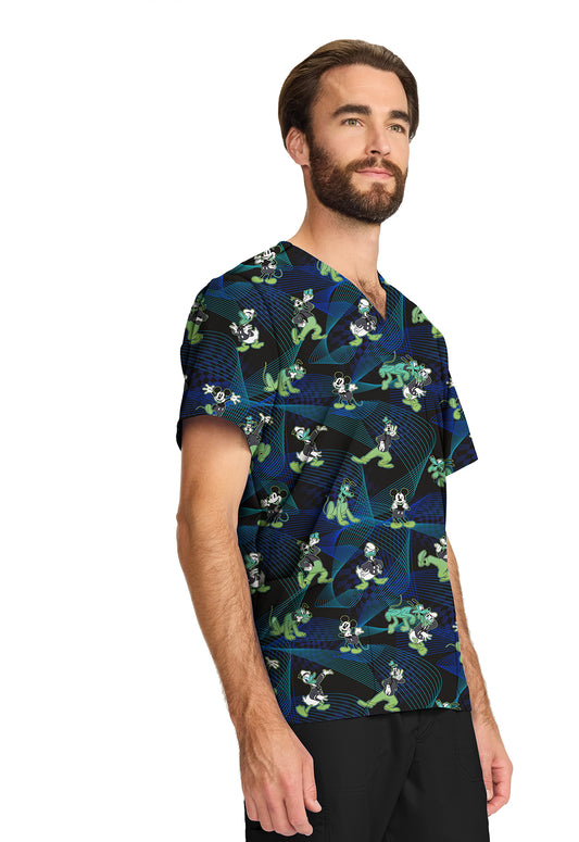 Polera clínica hombre Cherokee Estampada MKIH Mickey TF740 - Uniformes Clínicos Sami