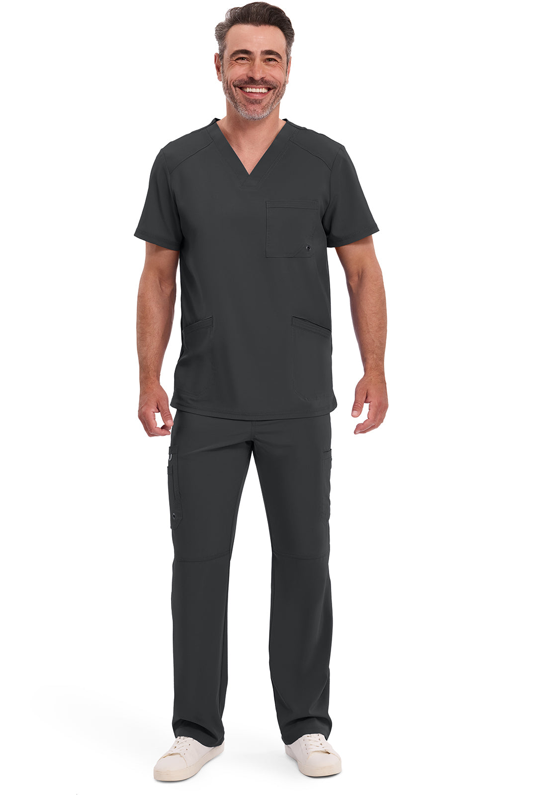 Polera clínica hombre Cherokee Infinity CK900a Legacy, detalle 14 - Uniformes Clínicos Sami