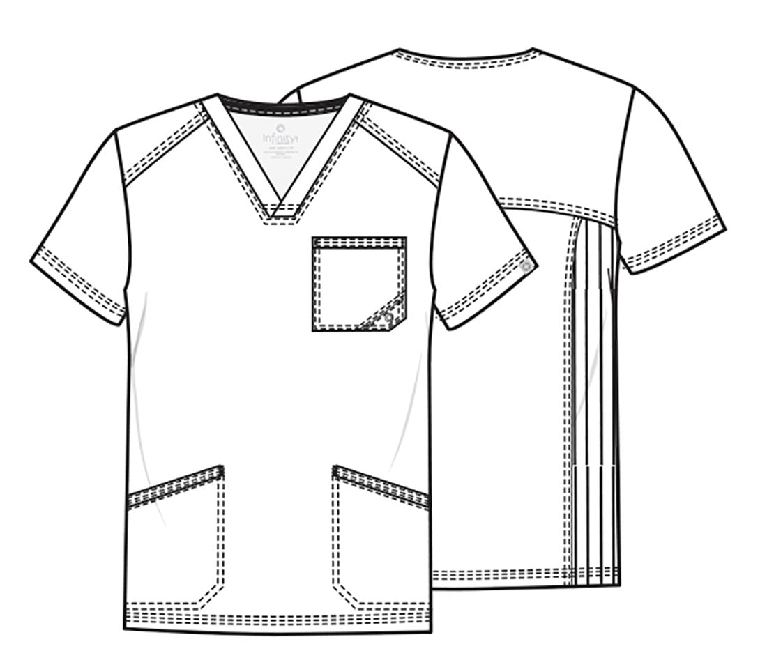 Polera clínica hombre Cherokee Infinity CK900a Legacy, detalle 6 - Uniformes Clínicos Sami