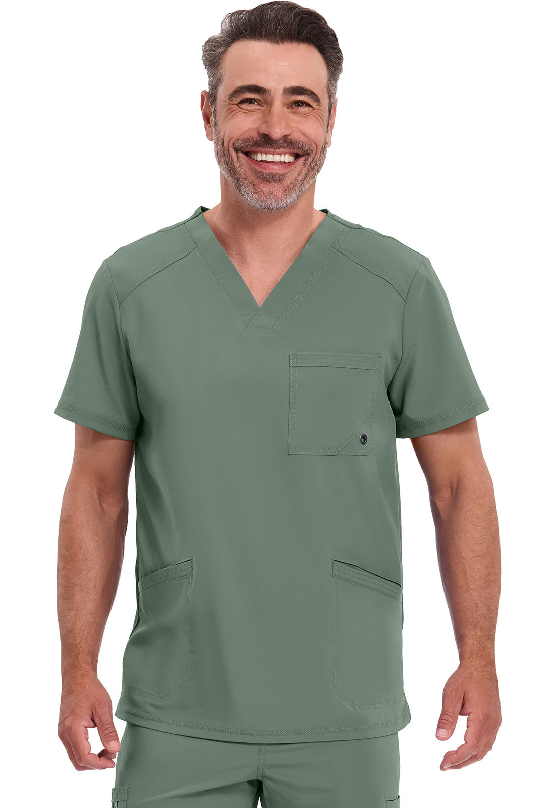 Polera clínica hombre Cherokee Infinity CK900a Legacy, detalle 9 - Uniformes Clínicos Sami