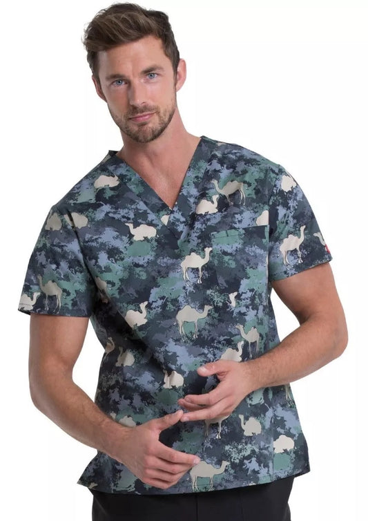 Polera clínica hombre Dickies Estampada CMFG DK725 - Uniformes Clínicos Sami
